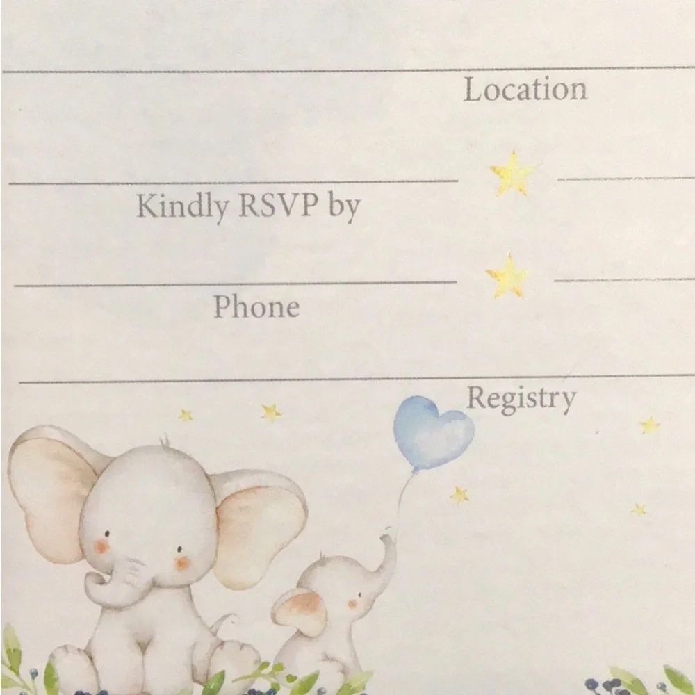 Kate Aspen Baby Invitation Bundle of 25 Invitations/Envelopes, and‎ Inserts